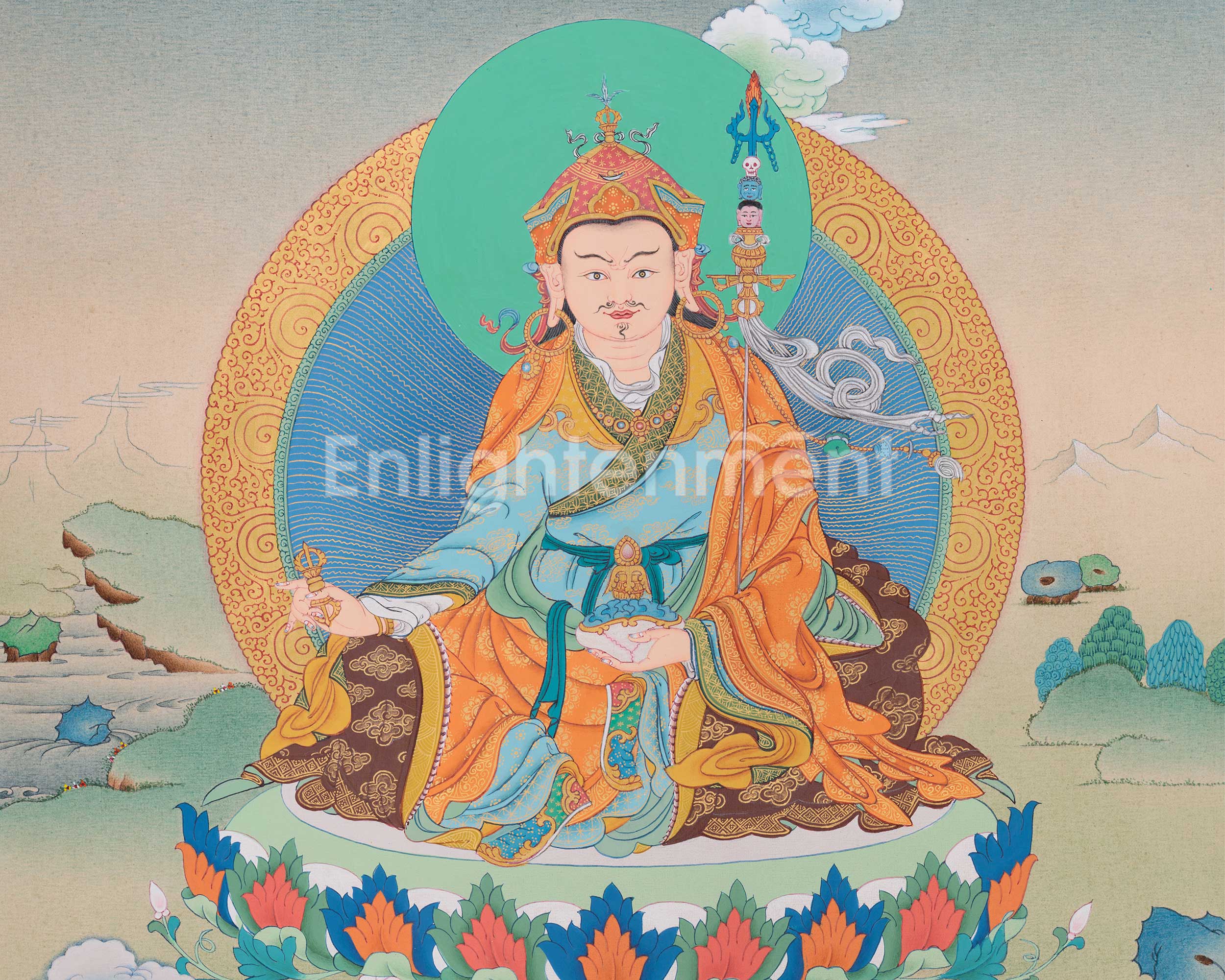 Sacred 28 Inches Guru Padmasambhava | Guru Rinpoche, the Second Buddha of Tibet
