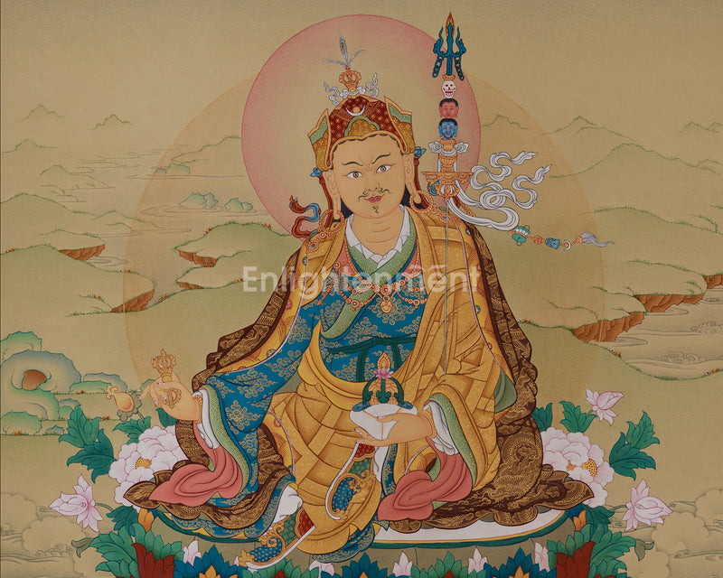 Precious Master, Guru Padmasambhava Thangka | Born from a Lotus