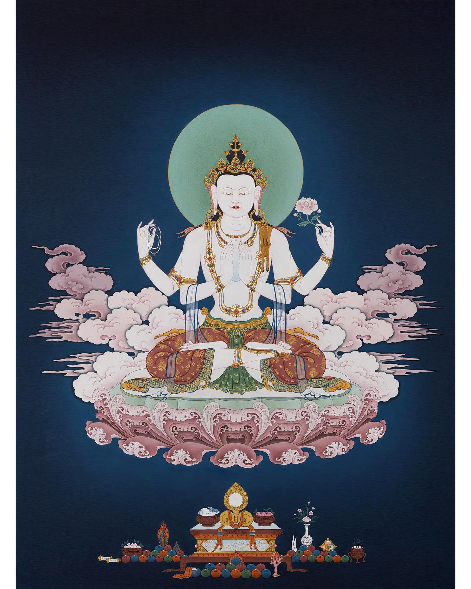 Chenrezig | The Bodhisattva of Compassion Painting  |  Avalokiteshvara Thangka