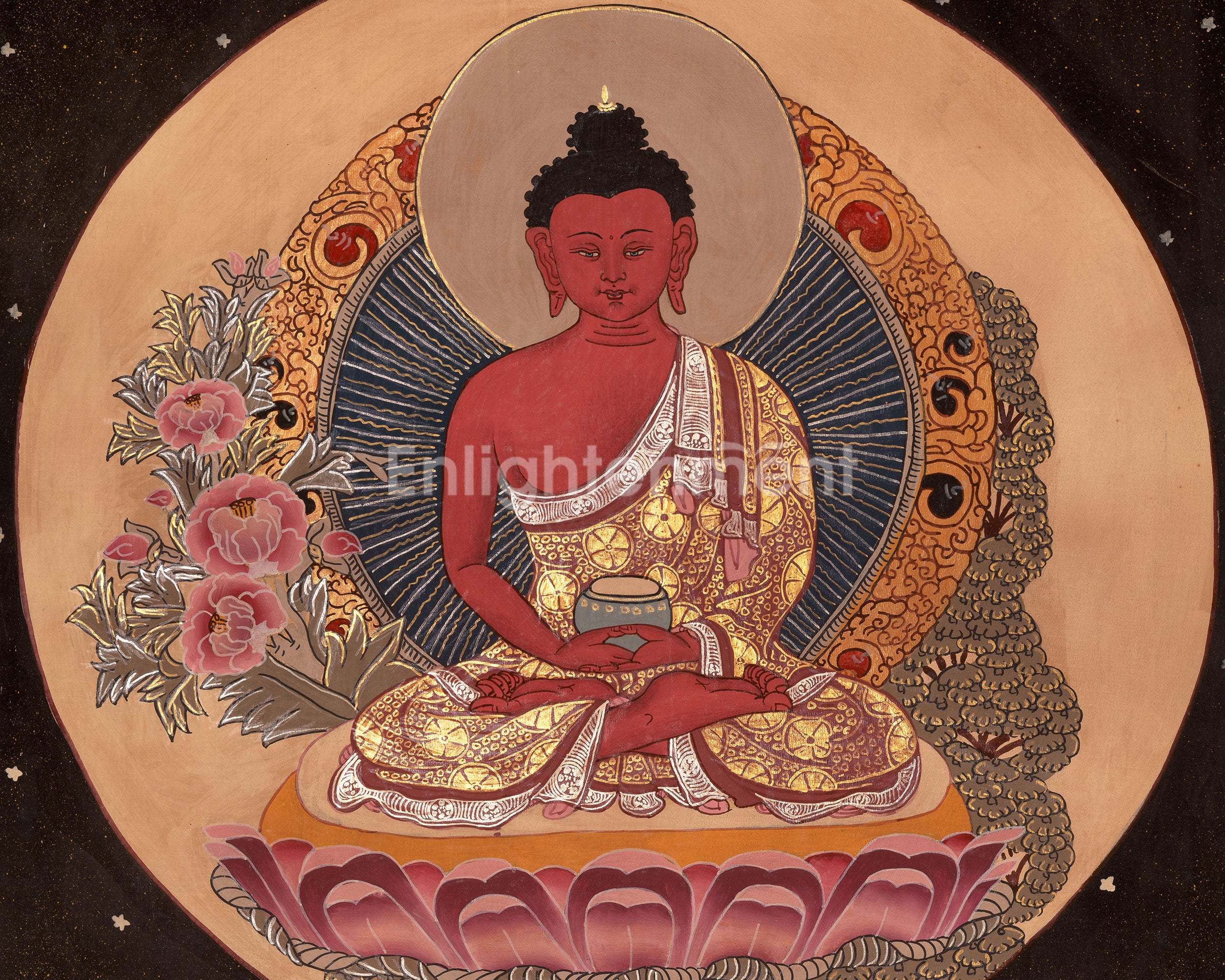 Amitabha Buddha Thangka | Traditional Buddhist Art | Wall Decors
