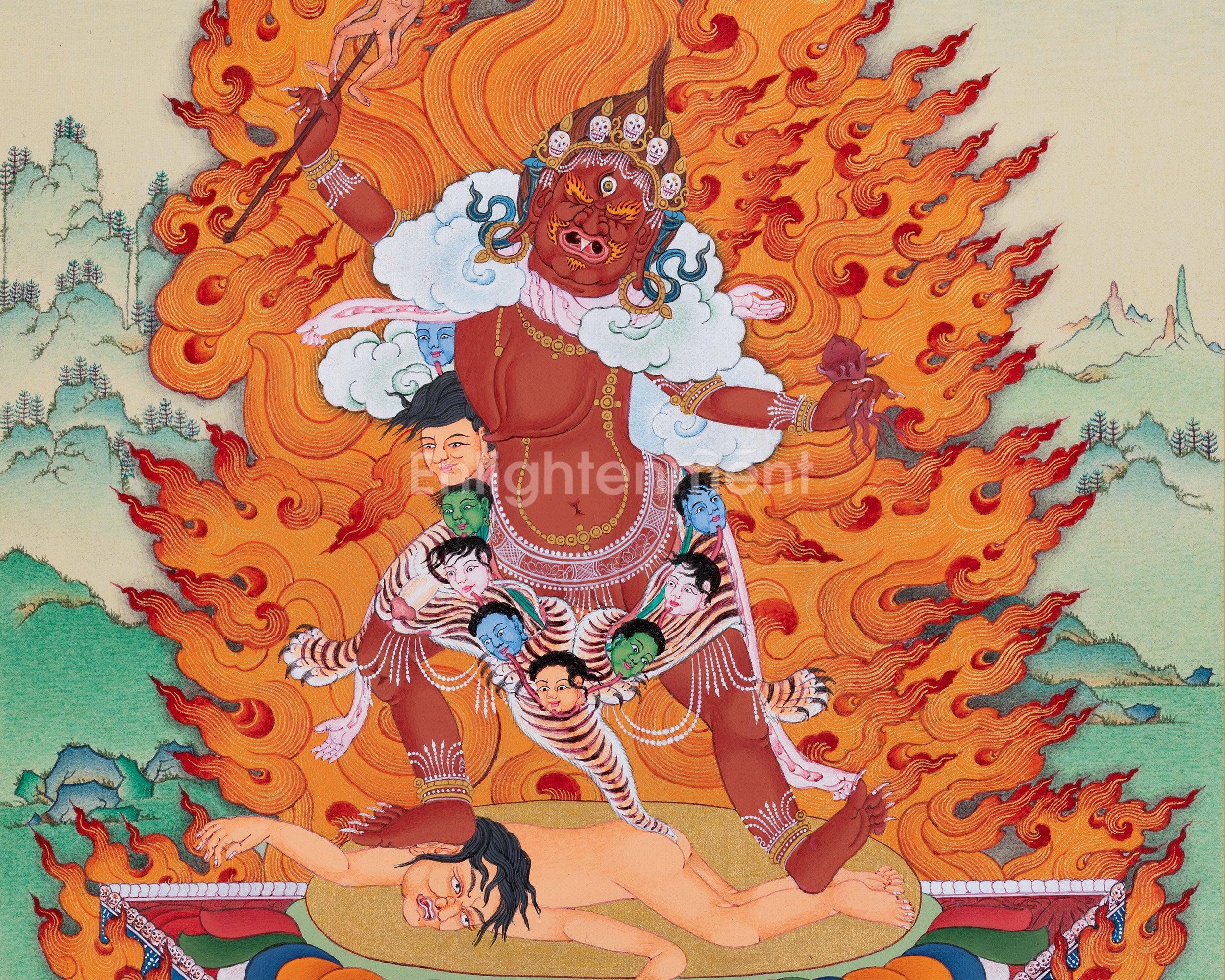 Wrathful Tara: Ekajati Thangka