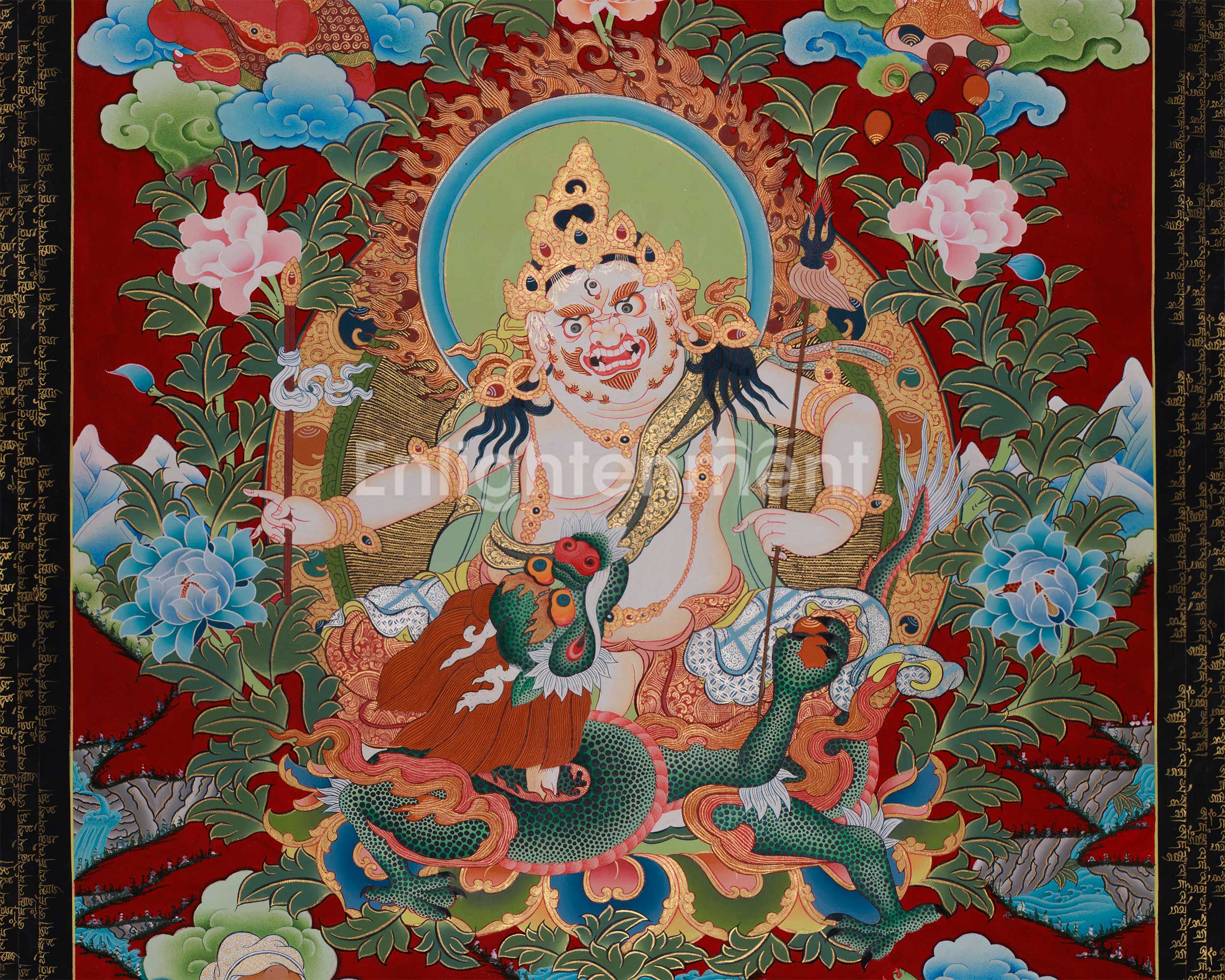 Tibetan Wealth Deity, White Dzambhala | Guardian of Prosperity and Vajrayana Abundance