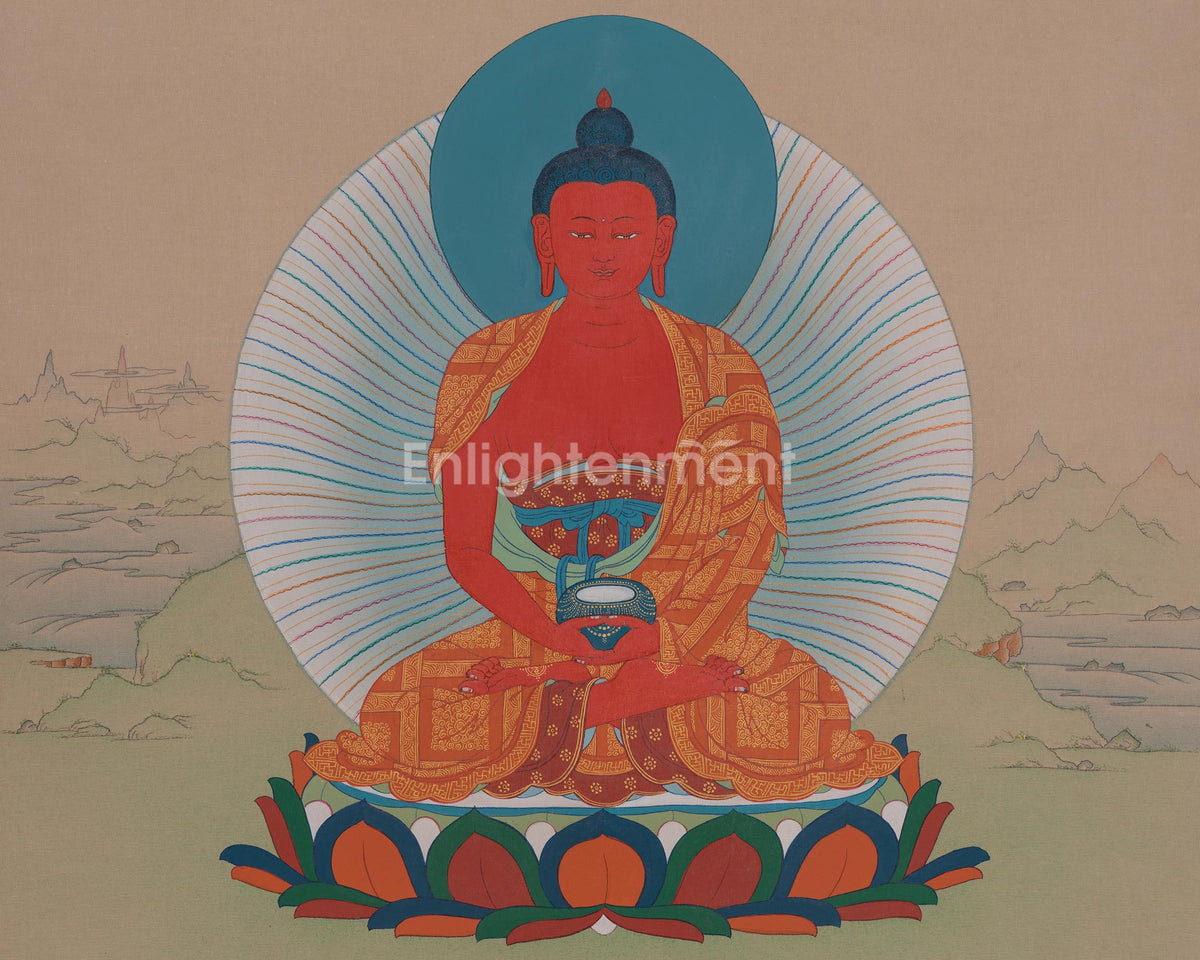 Amitabha Buddha Spiritual Art | Represents Infinite Light And Boundless Compassion