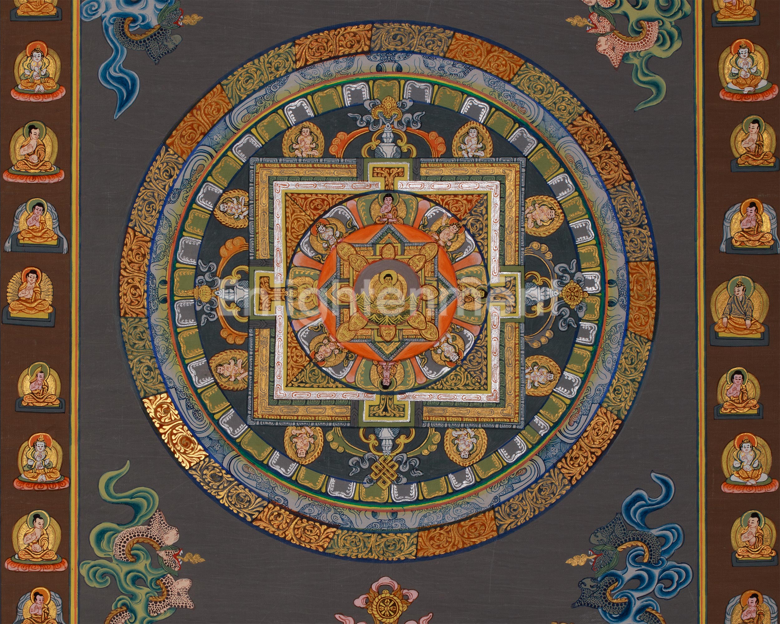 Vintage Buddha Mandala Painting | Symbol of Enlightenment and Harmony