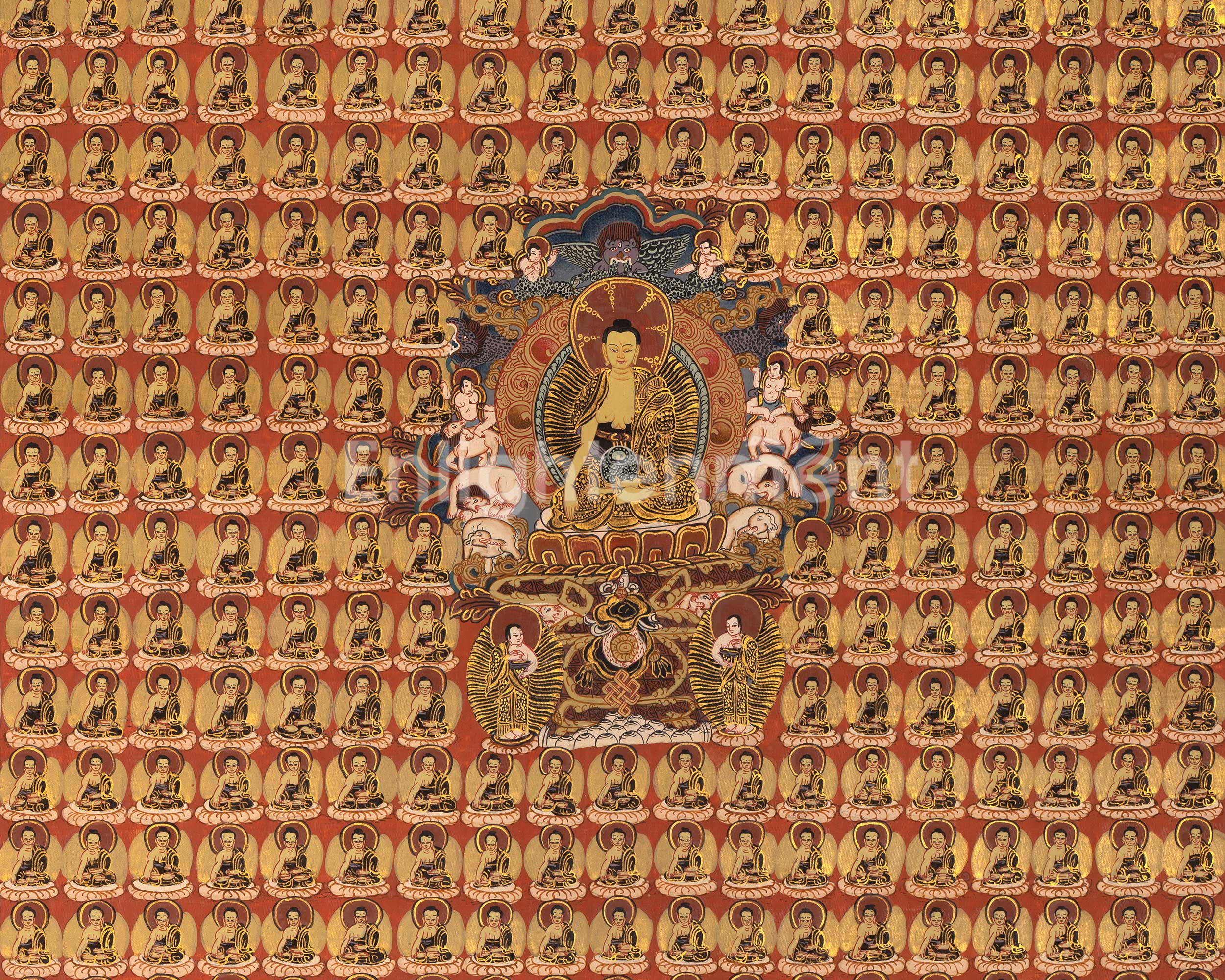 Handmade Buddha Shakyamuni | Thangka Painting Nepal | Wall Hanging Art