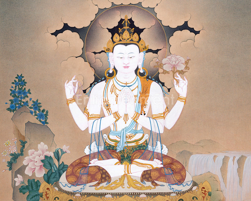 Sacred Chenrezig Thangka | The Embodiment Of Compassion