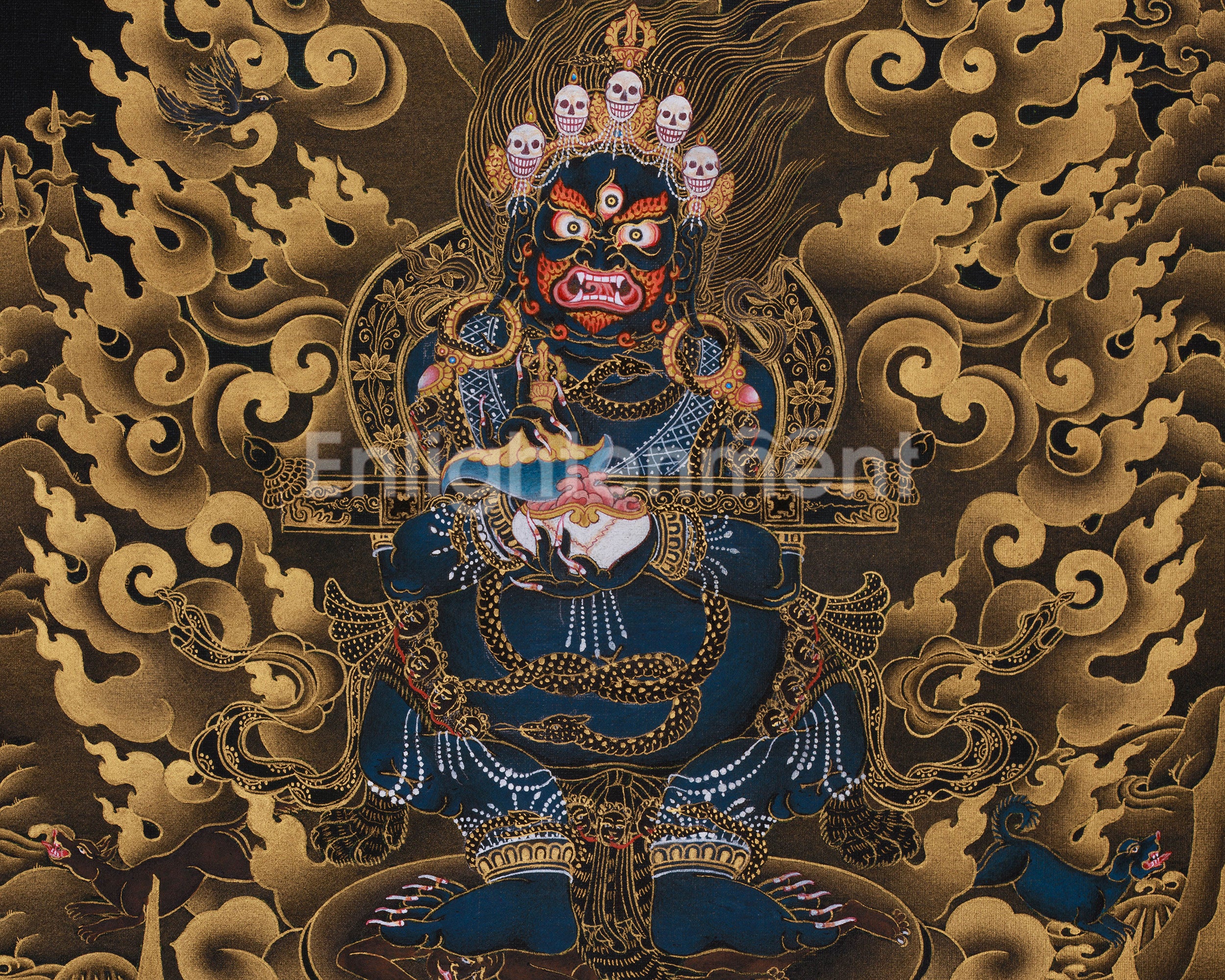Wrathful Deity, Sakya Mahakala Thangka | Mahakala of Protection and Power