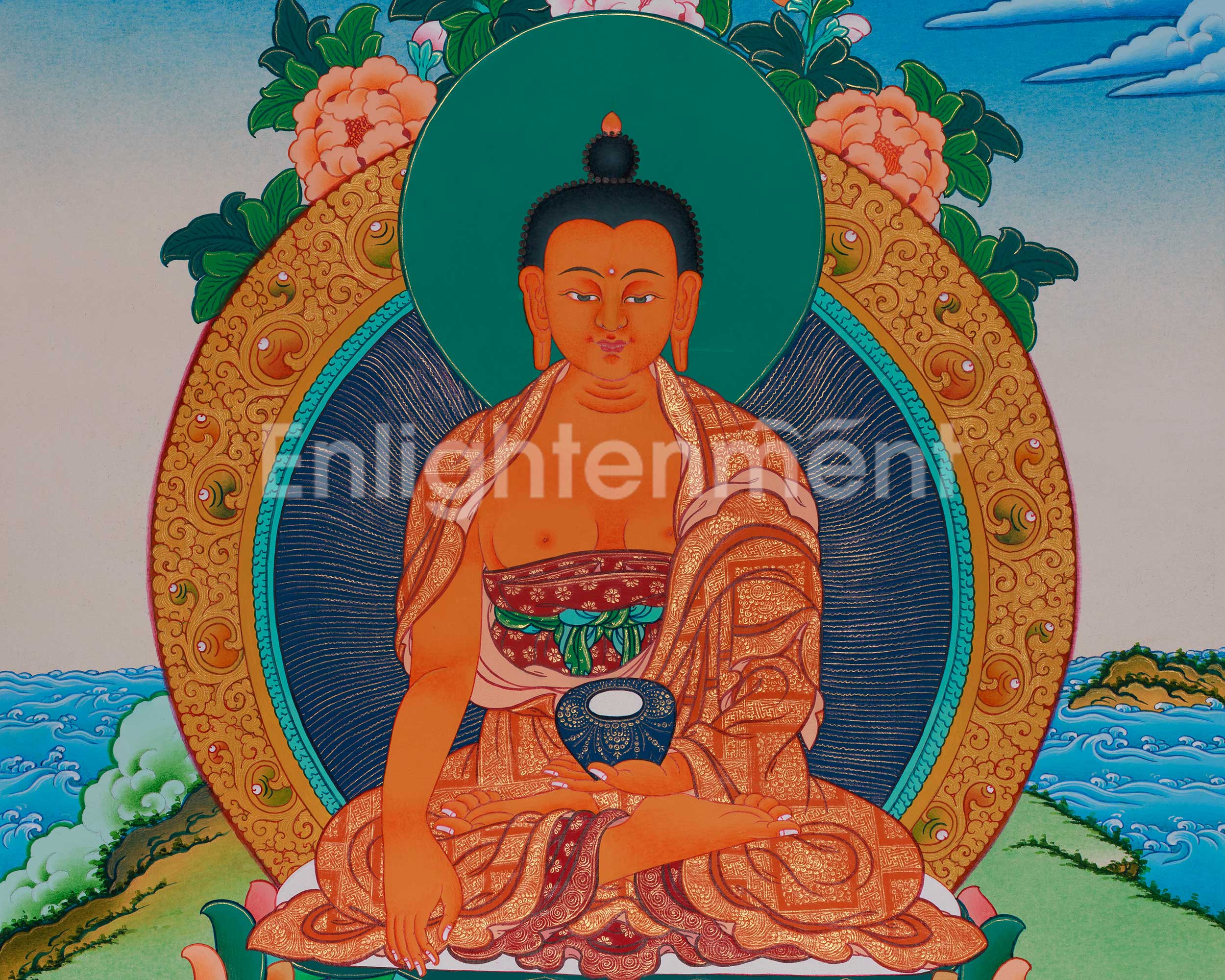 Original Thangka of Gautama Buddha | The Buddha of Enlightenment