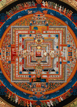 Hand Painted Kalachakra Mandala | Sacred Art of Enlightenment & Balance
