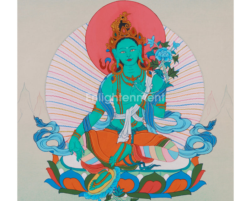 Perfect Green Tara Meditation Thangka