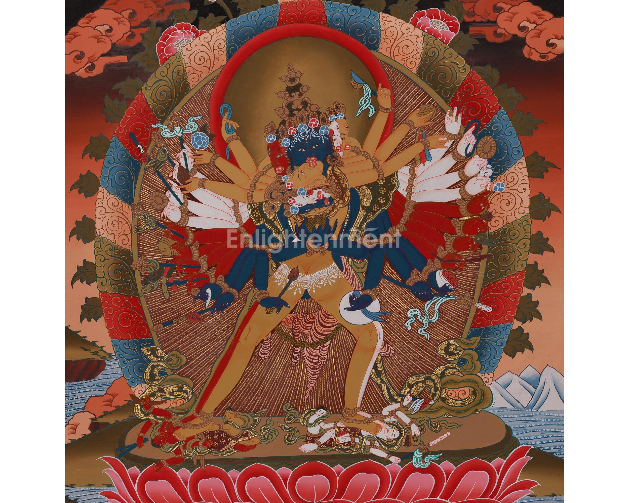 Divine Thangka Of Chakrasamvara | Journey into Spiritual Enlightenment | Meditation Altar
