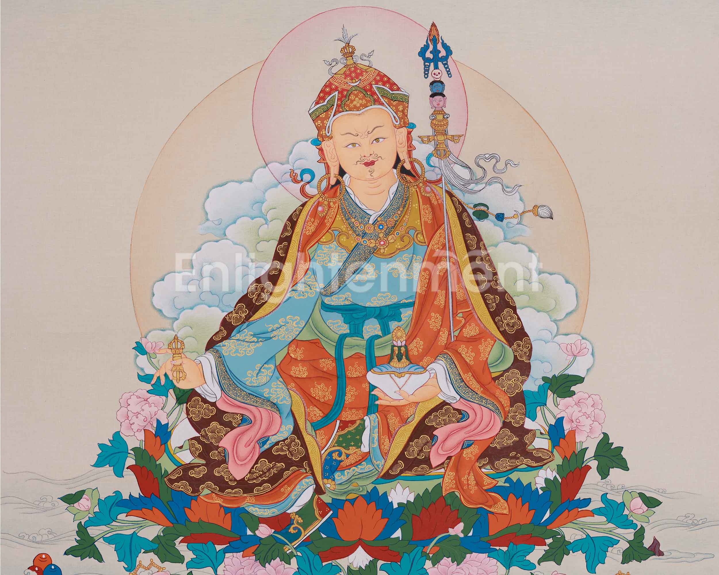 Lotus-Born Master Guru Rinpoche Thangka | Guru Padmasambhava