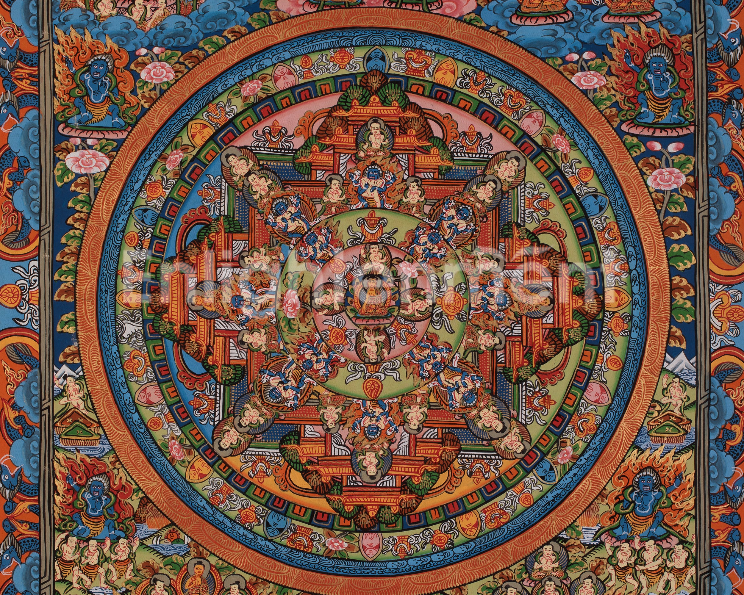 Buddha Mandala Tibetan Art | Representing Enlightened Wisdom and Harmony