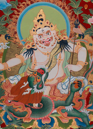 Tibetan Wealth Deity, White Dzambhala | Guardian of Prosperity and Vajrayana Abundance