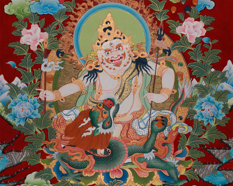 Tibetan Wealth Deity, White Dzambhala | Guardian of Prosperity and Vajrayana Abundance