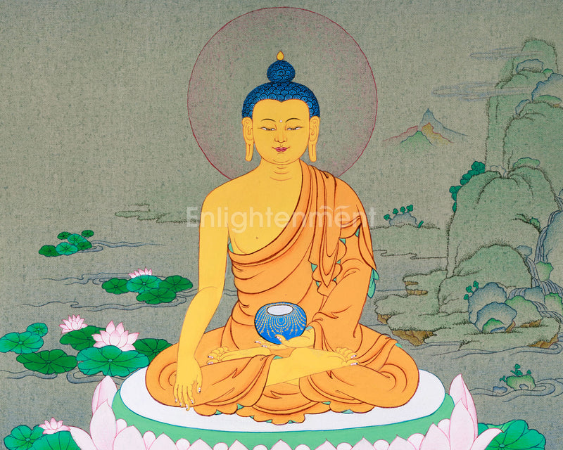 Small Shakyamuni Buddha Thangka | The Enlightened One