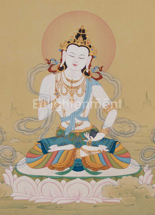 Artistic Vajra sattva Purification Buddha Thangka | Buddhist Masterpiece