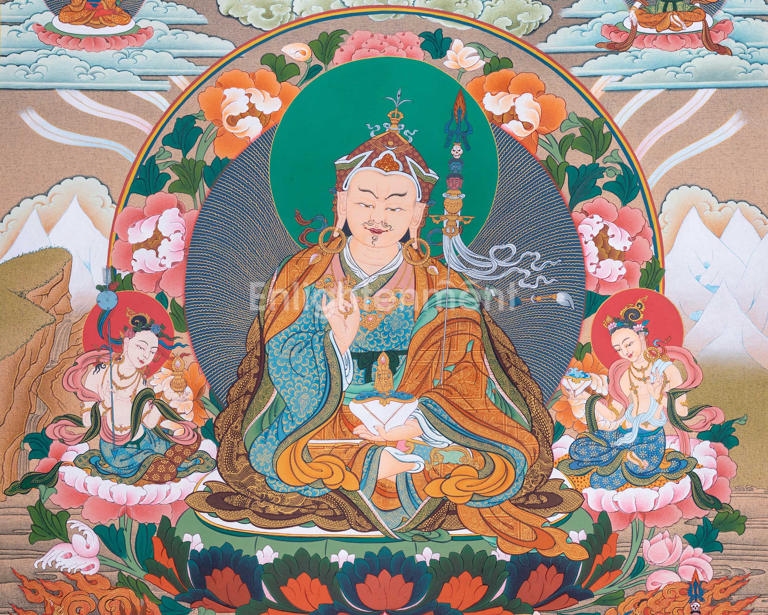 Sacred Assembly of Guru Rinpoche Thangka
