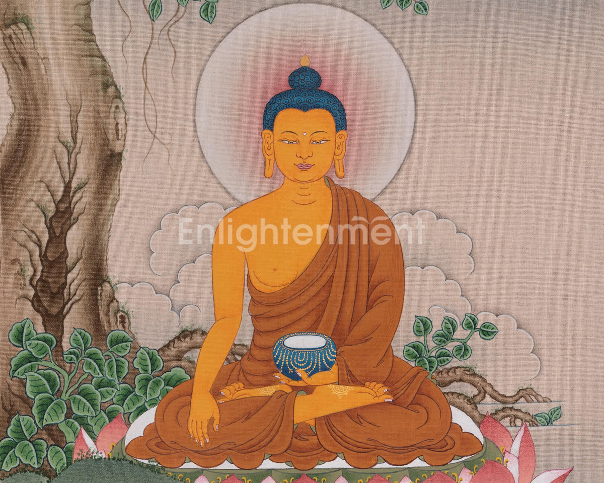 Shakyamuni Buddha Hand-painted Art | Siddhartha Gautam | Enlightened Master Painting
