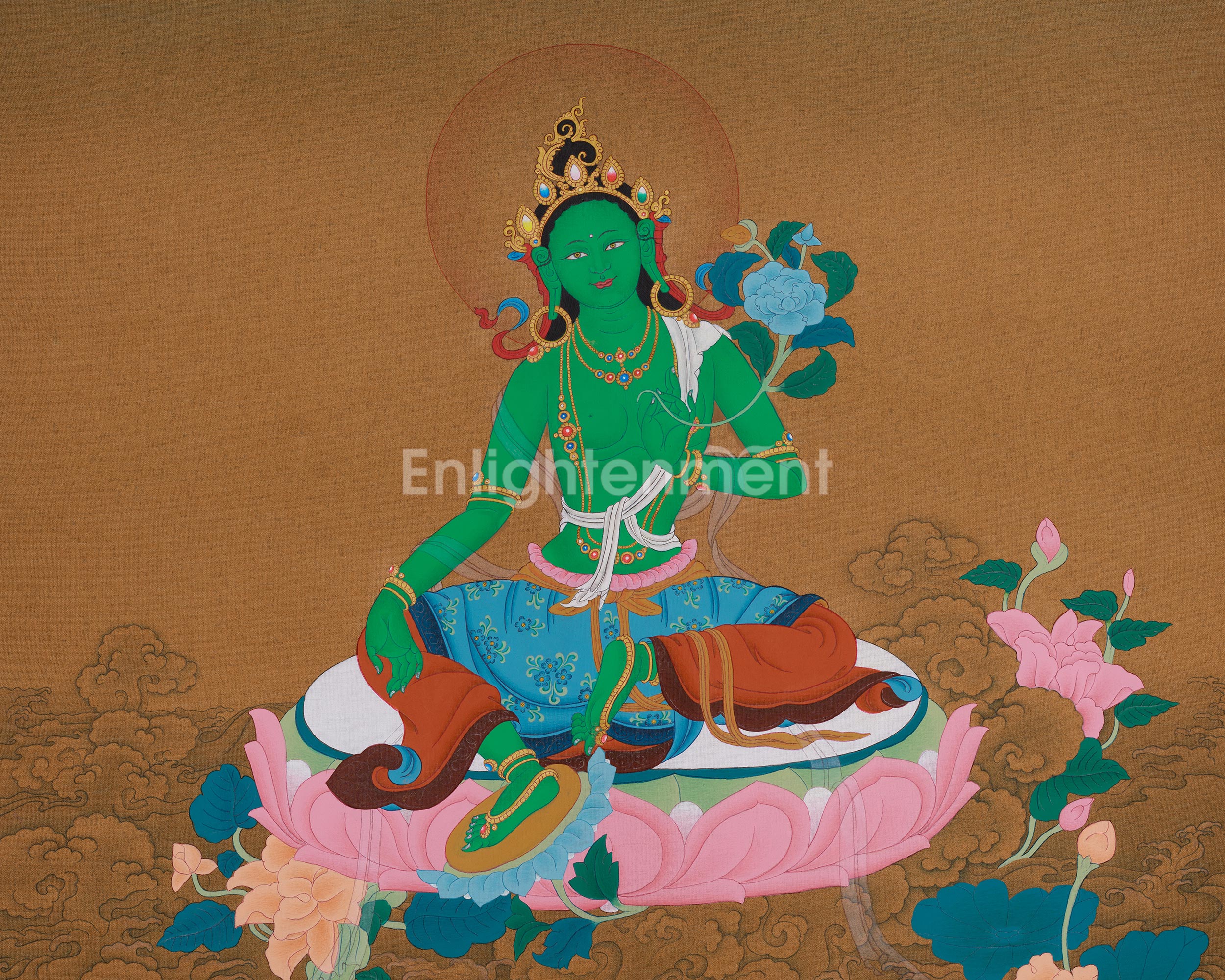 Divine Art Of Green Tara | A Vision of Serenity and Power | Meditation Altar