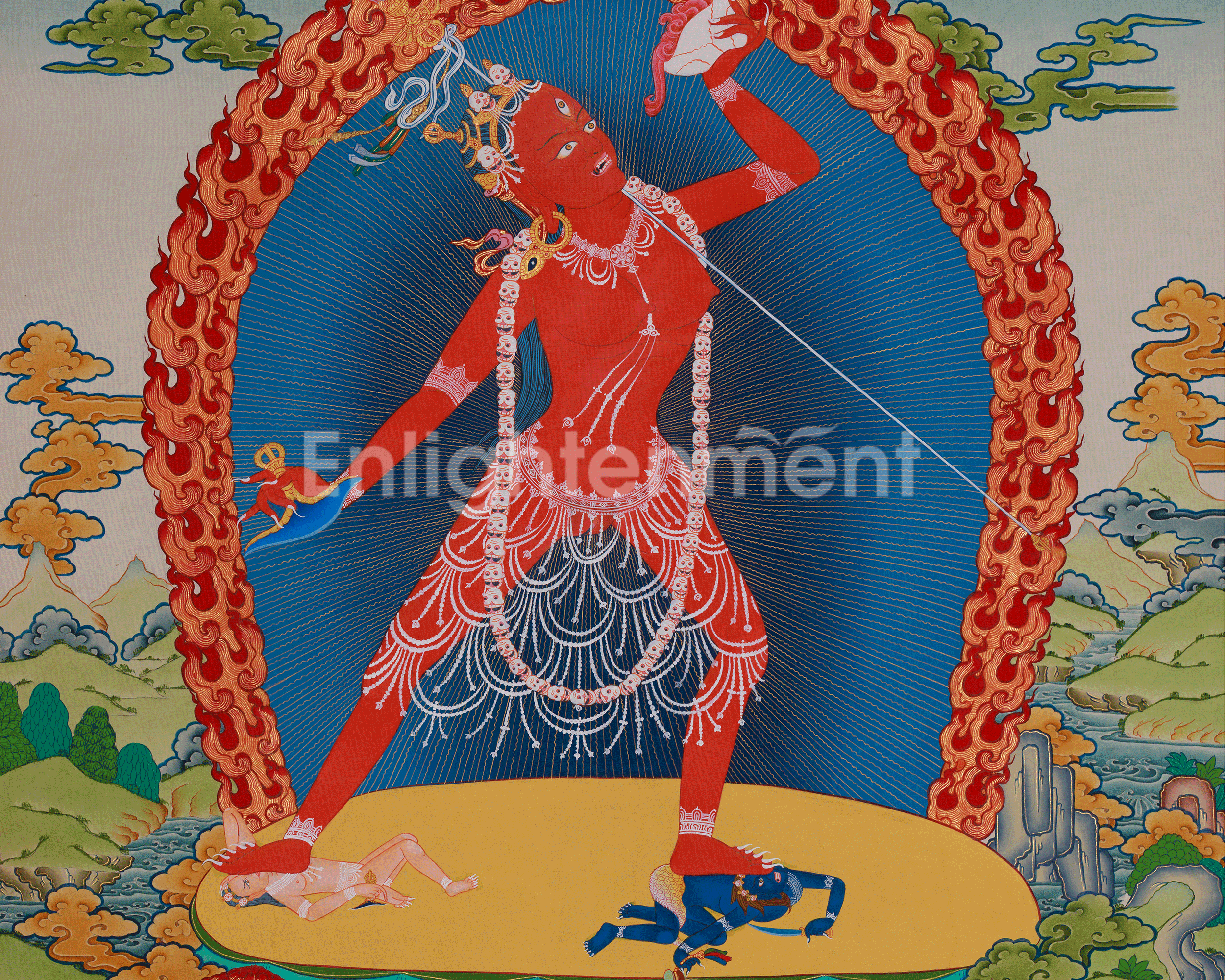 Tantric Vajrayogini Art | Fierce Protector | Tantric Goddess of Transformation