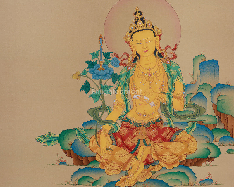 Exclusive Monju Bosatsu Thangka | Masterwork of Wisdom and Enlightenment