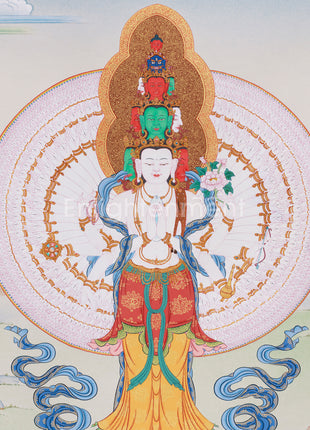 1000 Armed Chenrezig Bodhisattva Thangka | Divine Protection