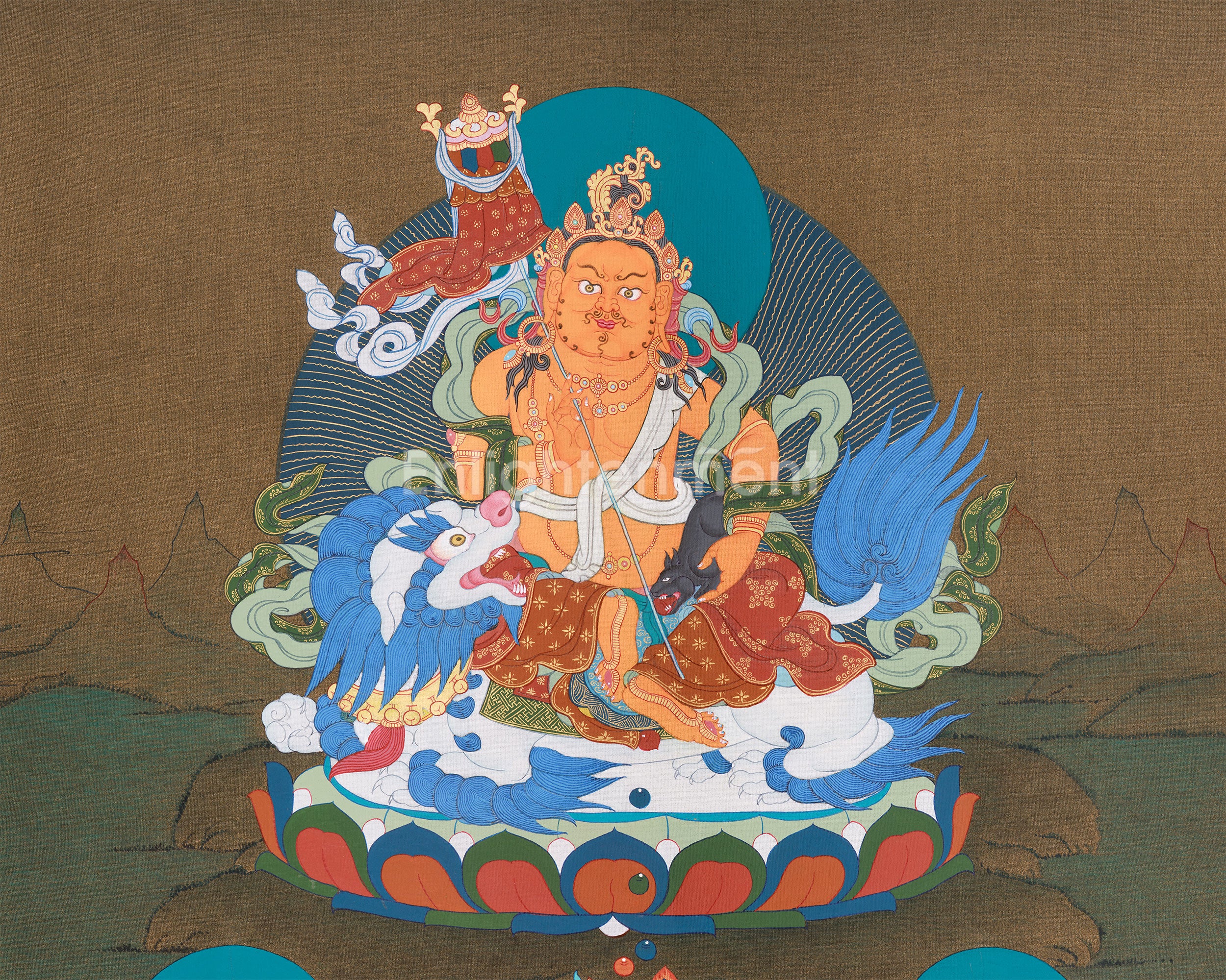 Tibetan Namtoshe Buddha Painting | Deity of Prosperity and Protection