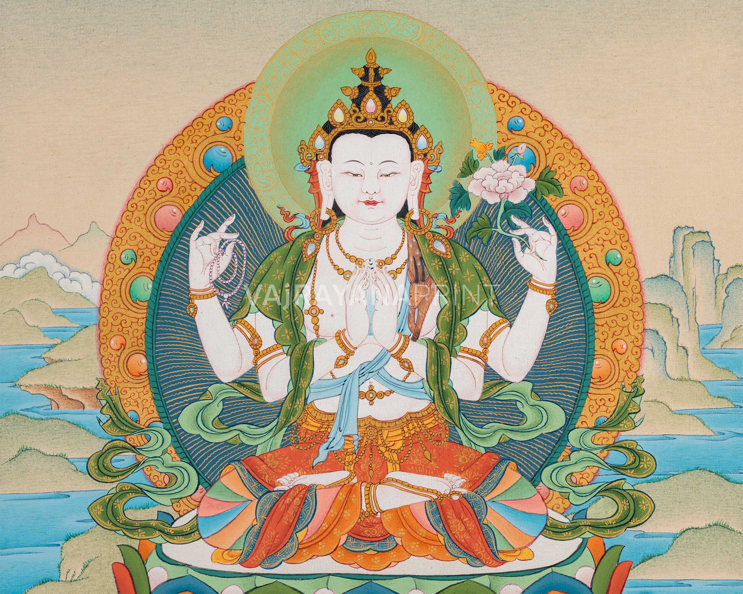 Chenresig-Manjushri-Vajrapani| Thangka Print Set