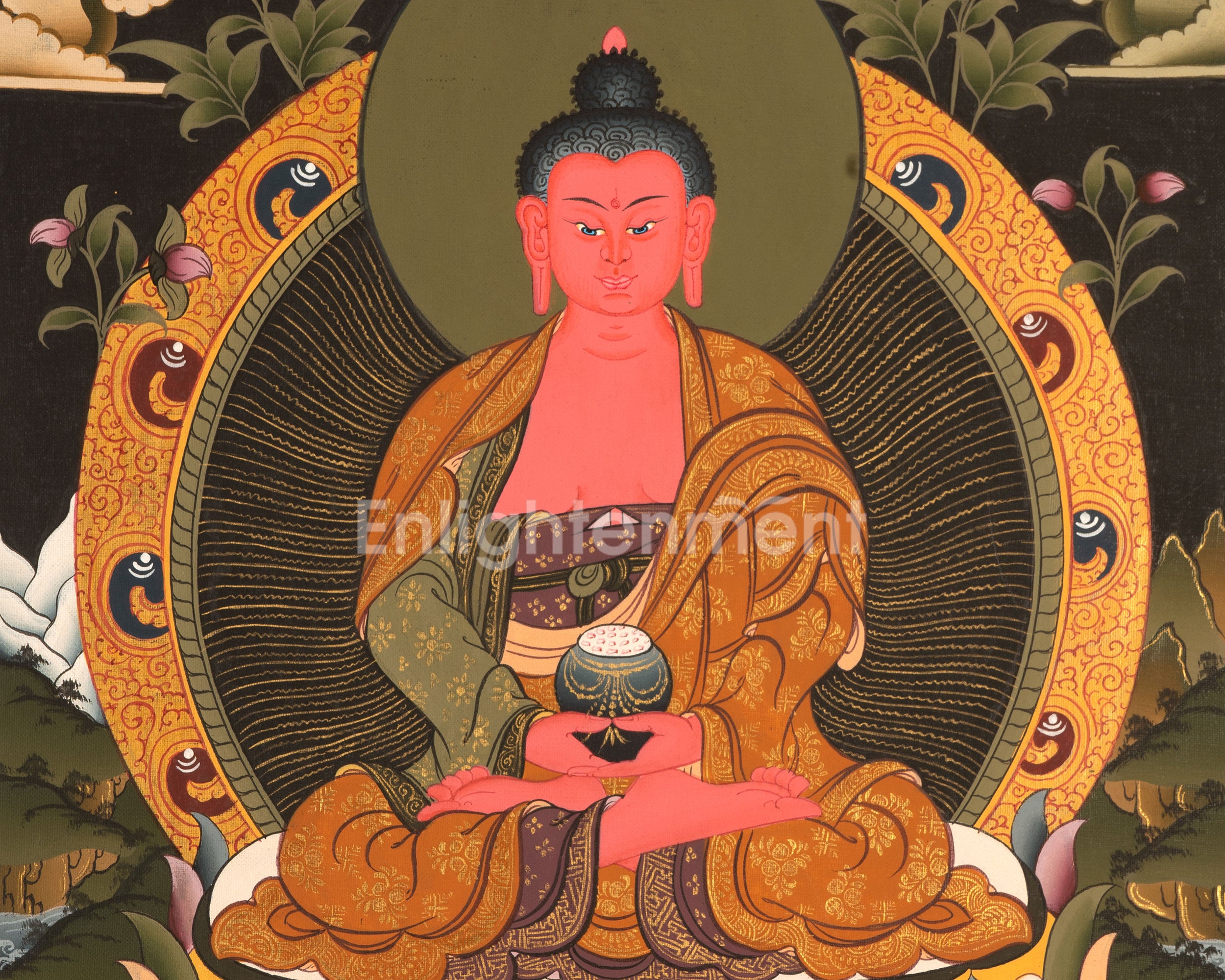 Amitabha Buddha Thangka | Small Size Home Decor