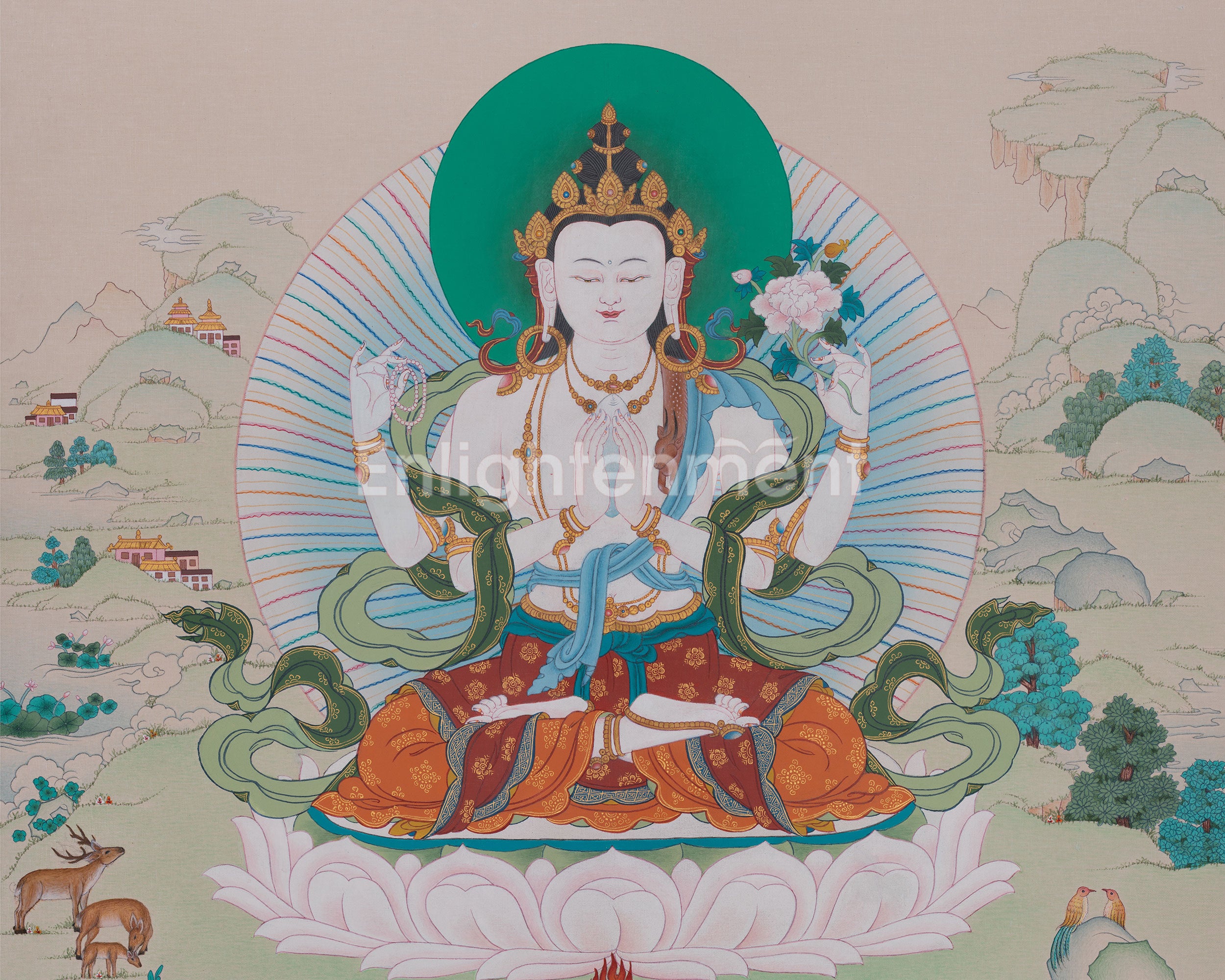 Himalayan Chenrezig Artwork | Infinite Compassion and Wisdom | Buddhist Art
