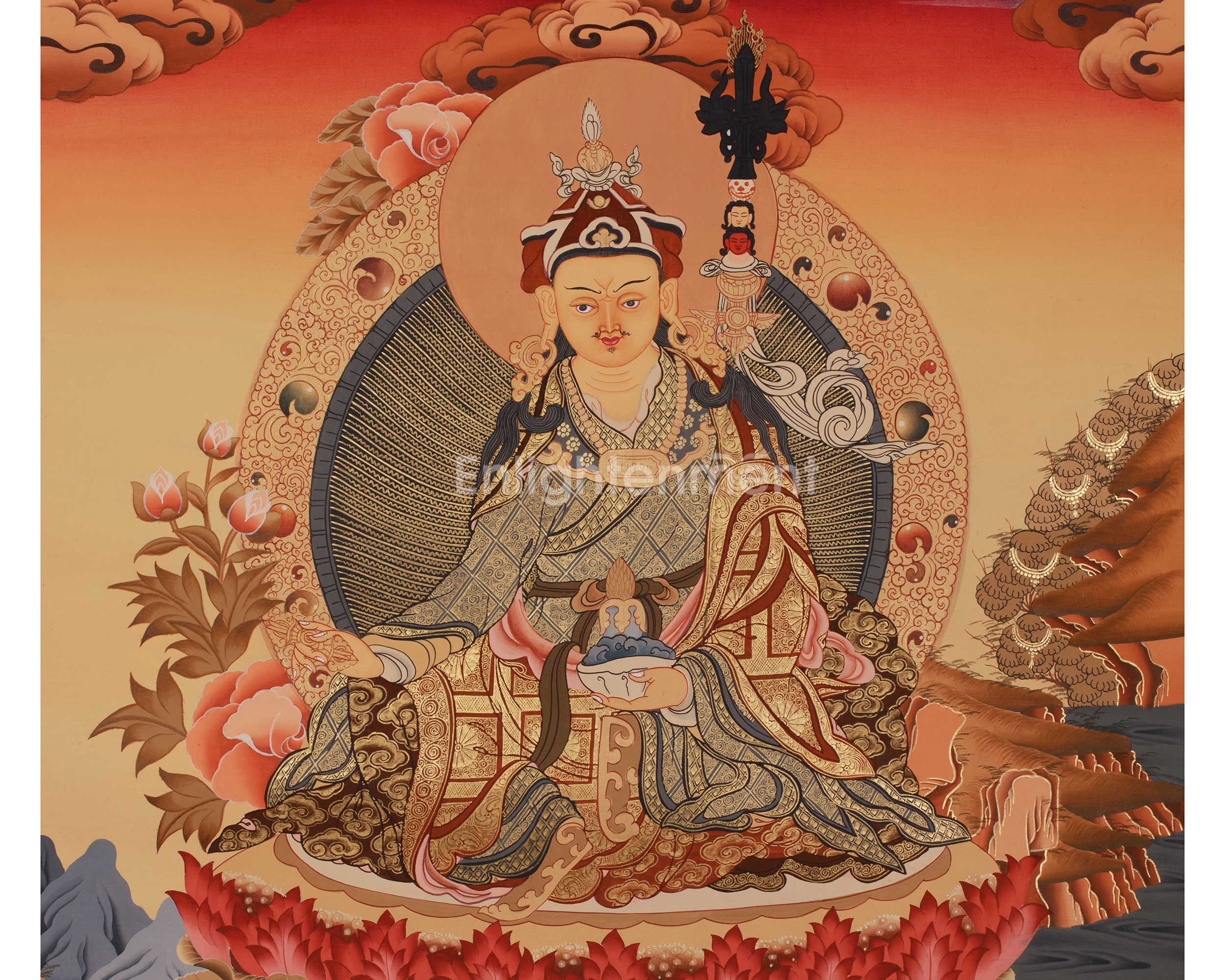 Himalayan Master Guru Rinpoche Thangka | Padmasambhava Artwork