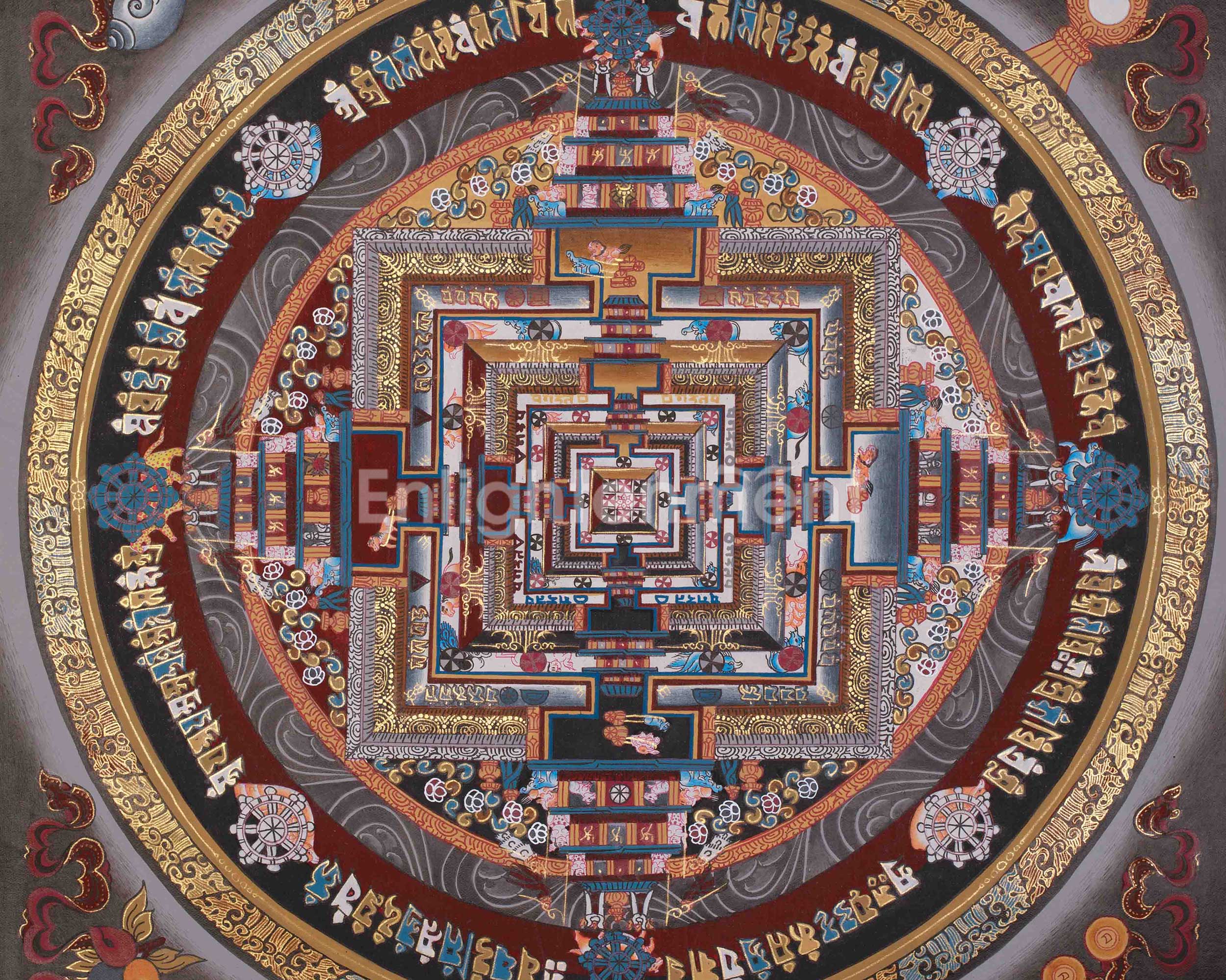 Sacred Wheel of Time Mandala | Spiritual Awakening | Kalachakra Art