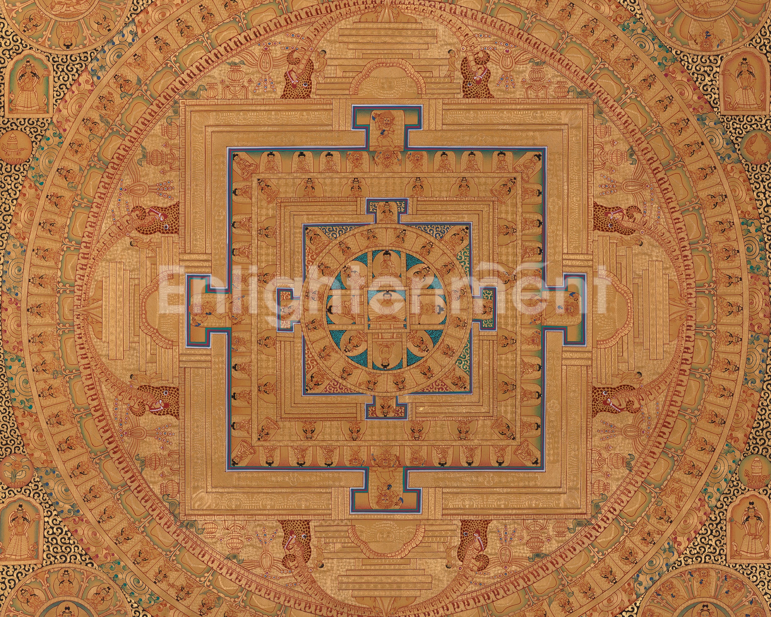 Authentic Tibetan Buddha Mandala Art | Traditional Mandala Painting