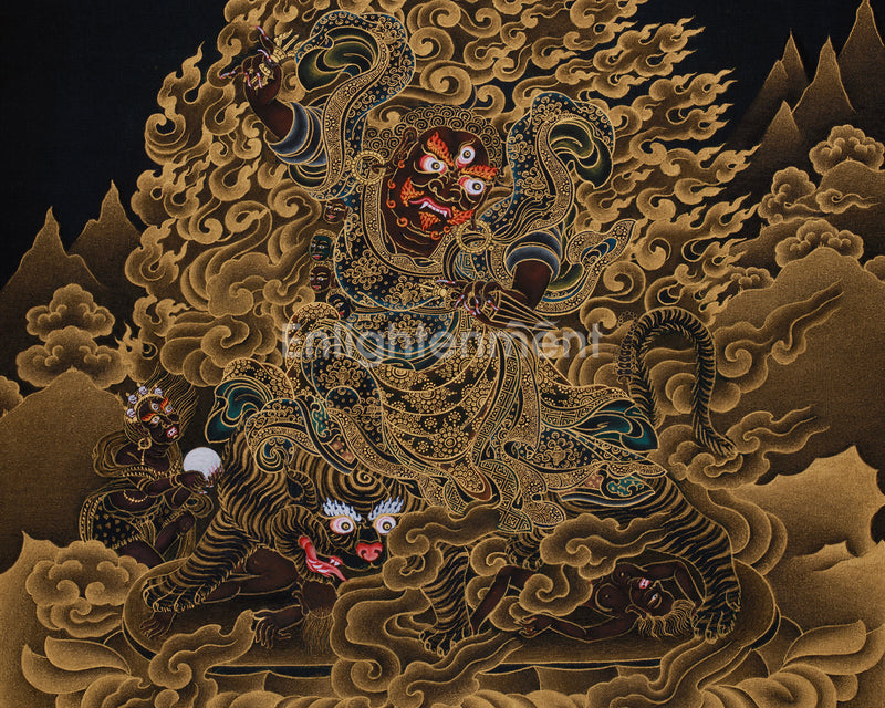 Guru Dorje Drolo Thangka | Fierce Protector for Removing Obstacles | Sacred Art