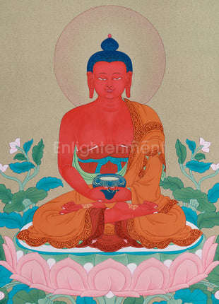 Buddha of Infinite Light - Red Amitabha Buddha Thangka