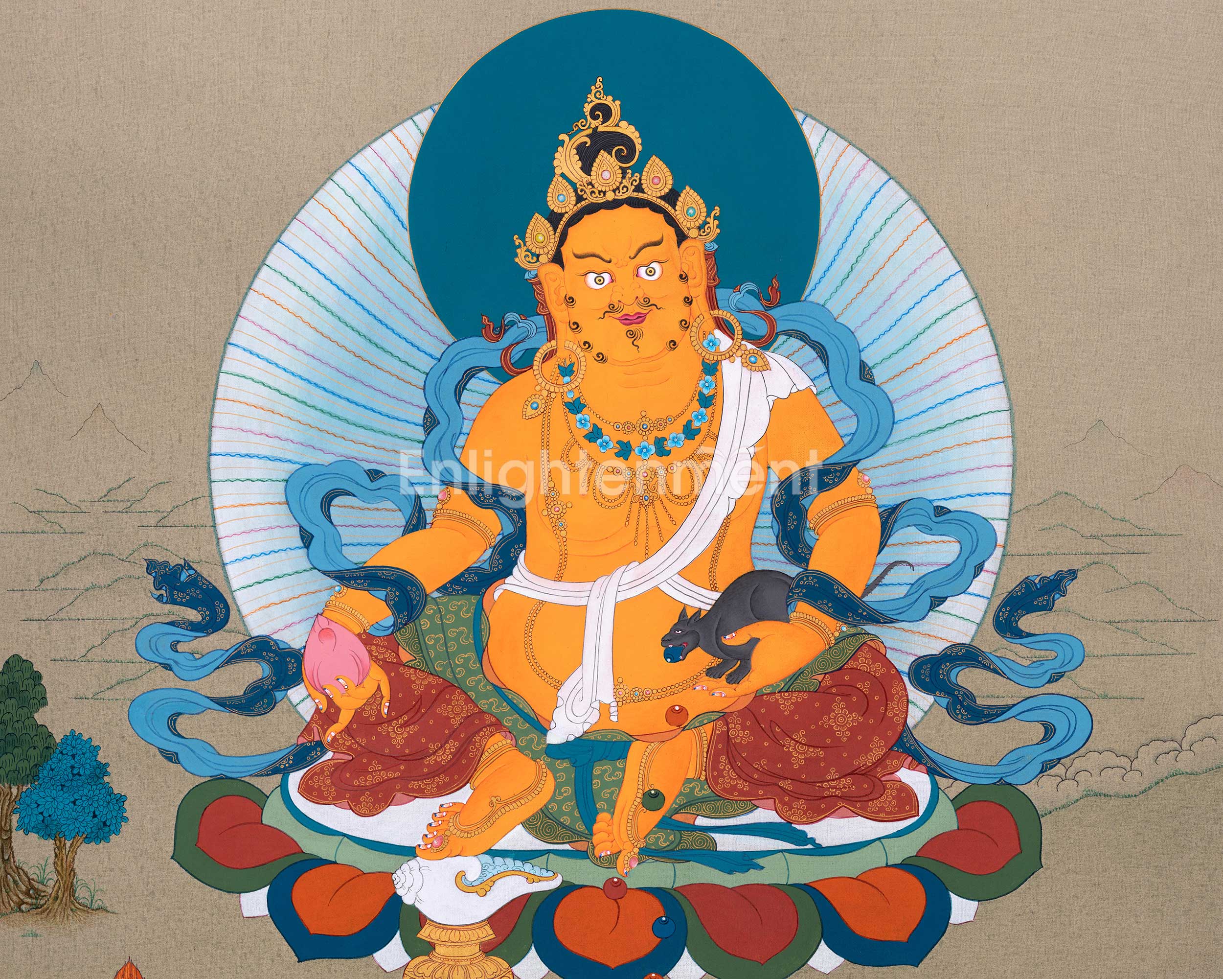 Bodhisattva of Prosperity, Jambala Thangka
