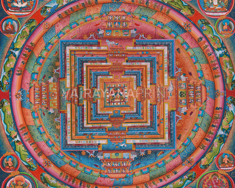 Sacred Chakrasamvara Mandala Canvas Print | Tibetan Art for Vajrayana Practice