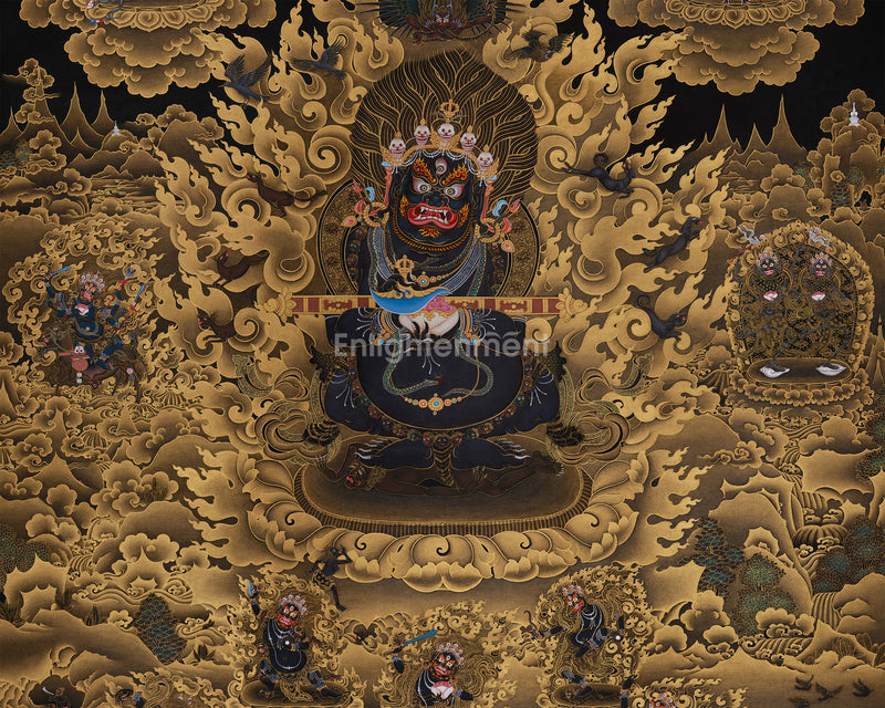 Shakyapa Mahakala Thangka | Protector of the Sakya Tradition