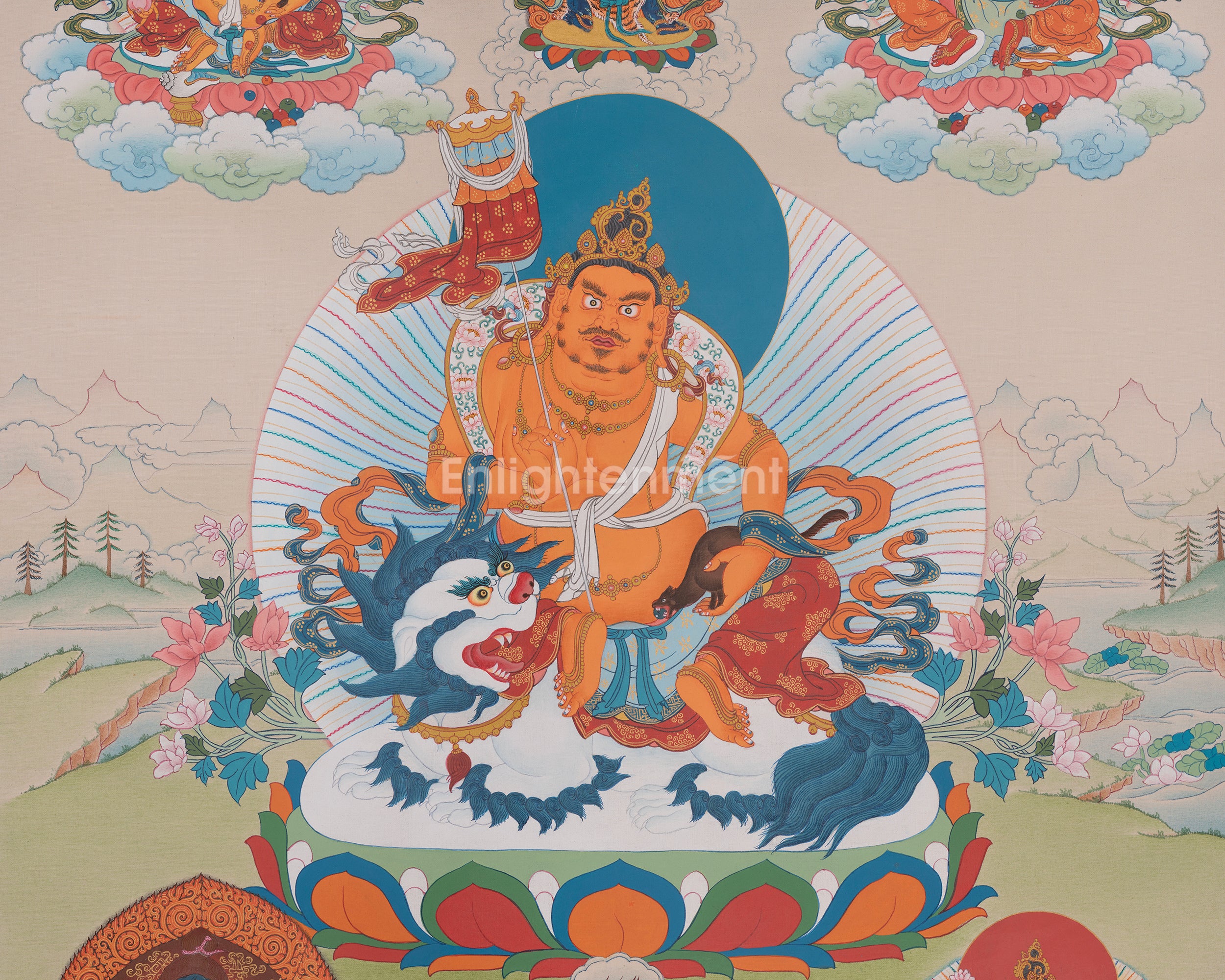 Namtoshe Tibetan Art | Wealth Deities Sacred Thangka | Home Decor