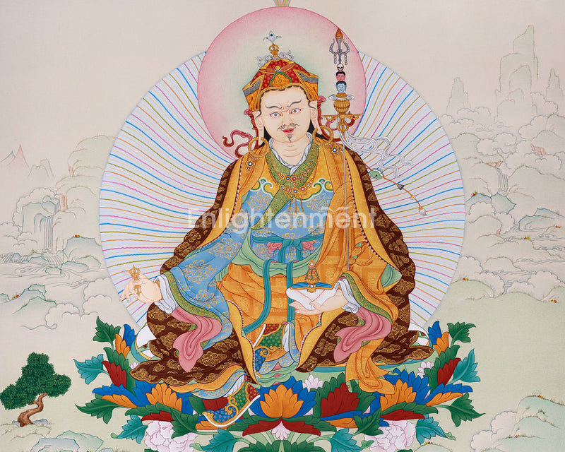 Guru Padmasambhava Thangka | Revered Master of Enlightenment | Samantabhadra