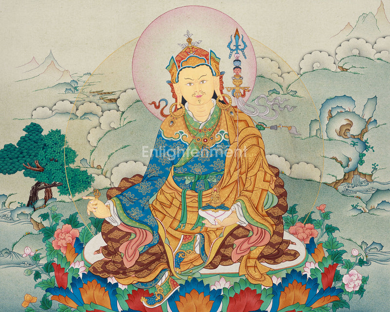 Precious Guru Rinpoche Thangka | Iconic Figure in Tibetan Buddhism