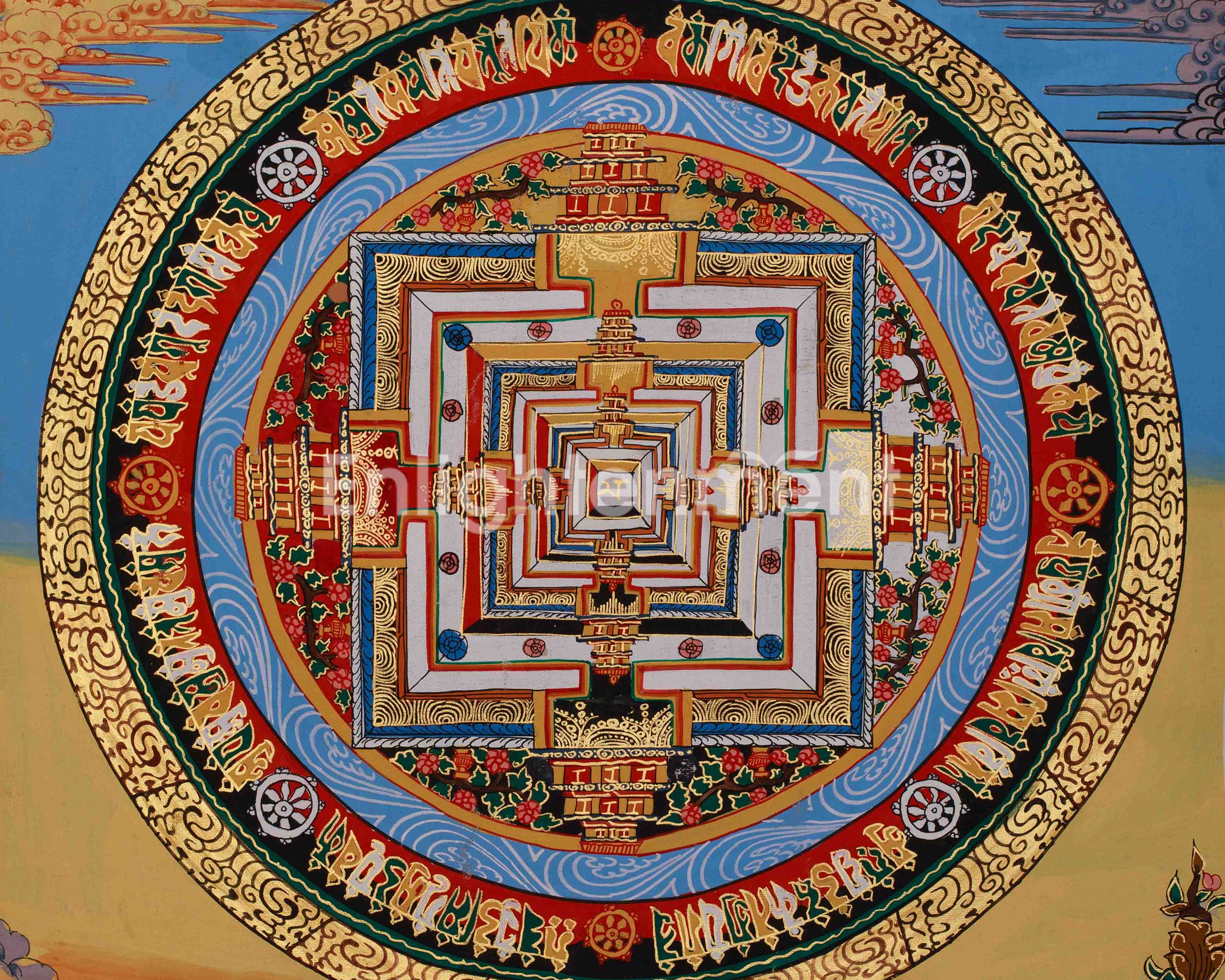 Sacred Kalachakra Mandala Art | Symbolizing the Wheel of Time and Cosmic Harmony