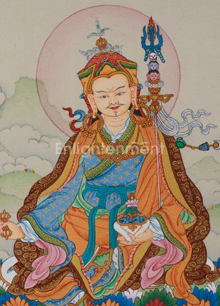 Himalayan Art of Guru Rinpoche | Compact Tibetan Thangka