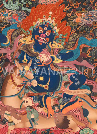 Palden Lhamo Thangka Print | Invoking the Power of the Goddess | Wall Decoration
