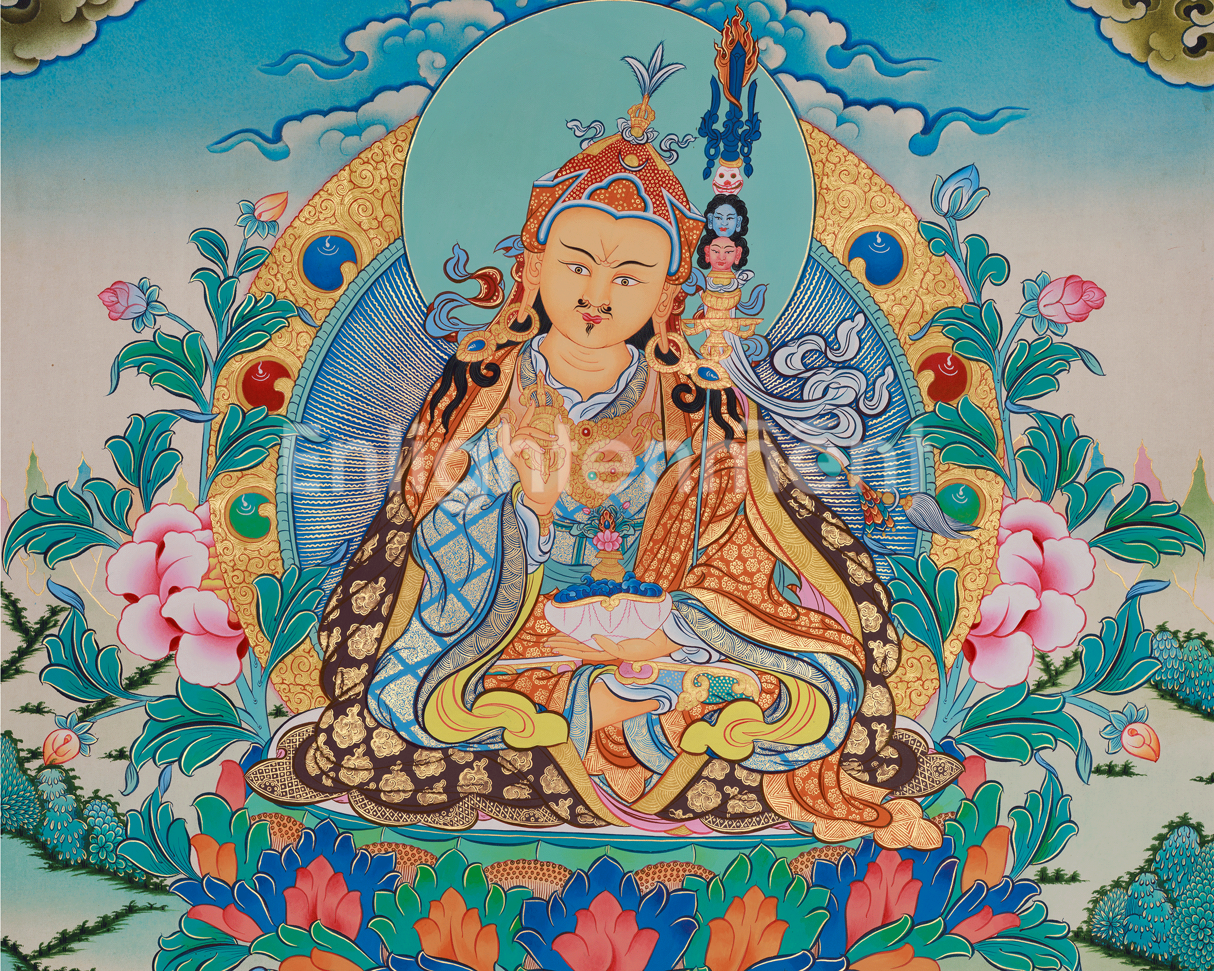 Spiritual Art of Guru Rinpoche | Tibetan Buddhist Master Guru Padmasambhava
