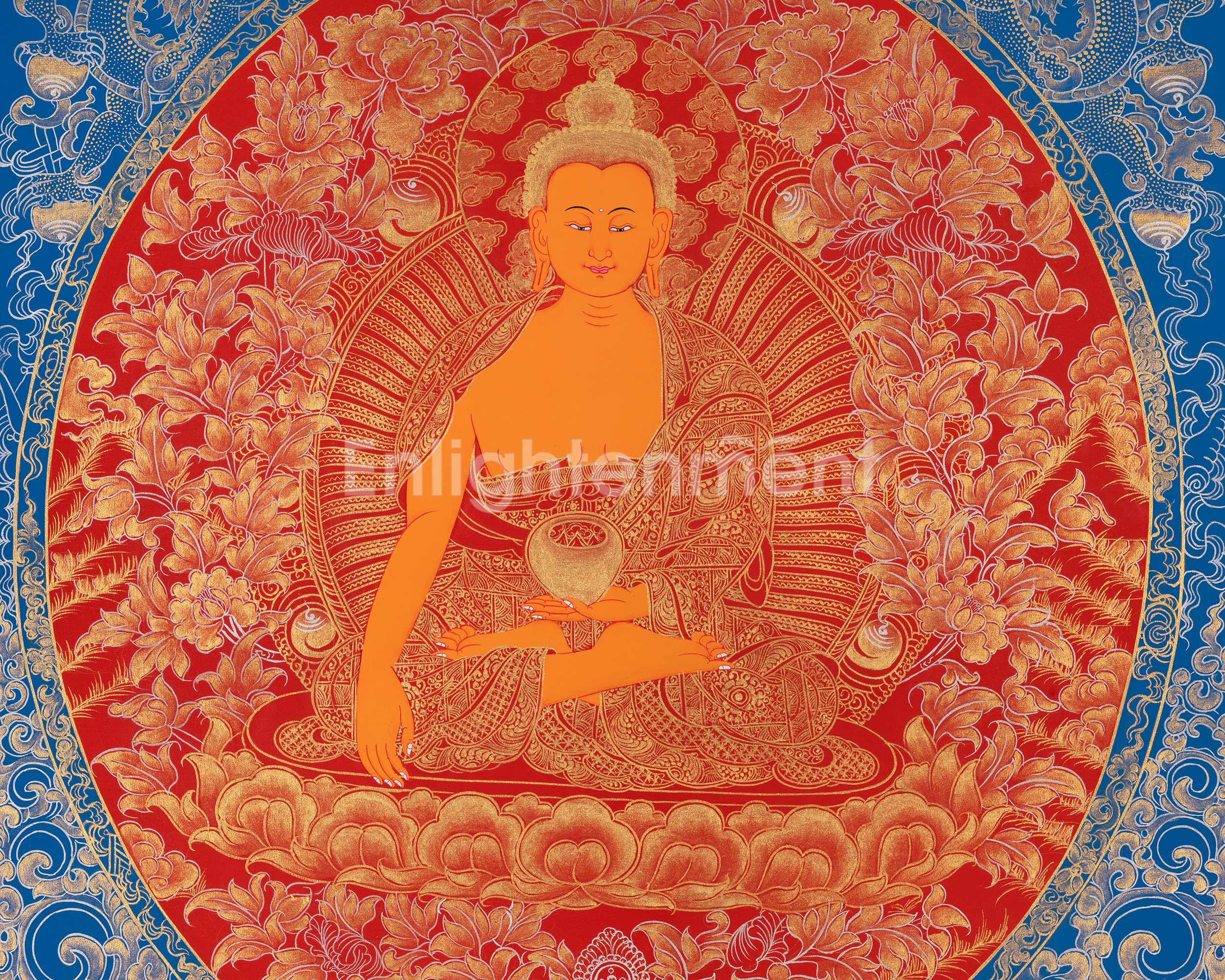 Buddha Shakyamuni Thangka | Religious Buddhist Painting | Wall Decors