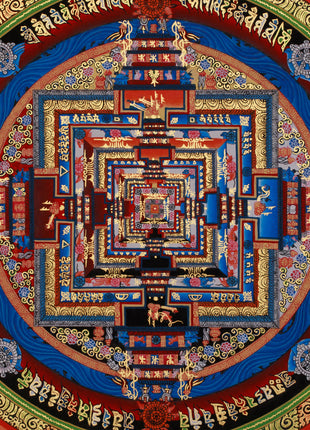 The Kalachakra Mandala Thangka | Tibetan Artwork of the Wheel of Time
