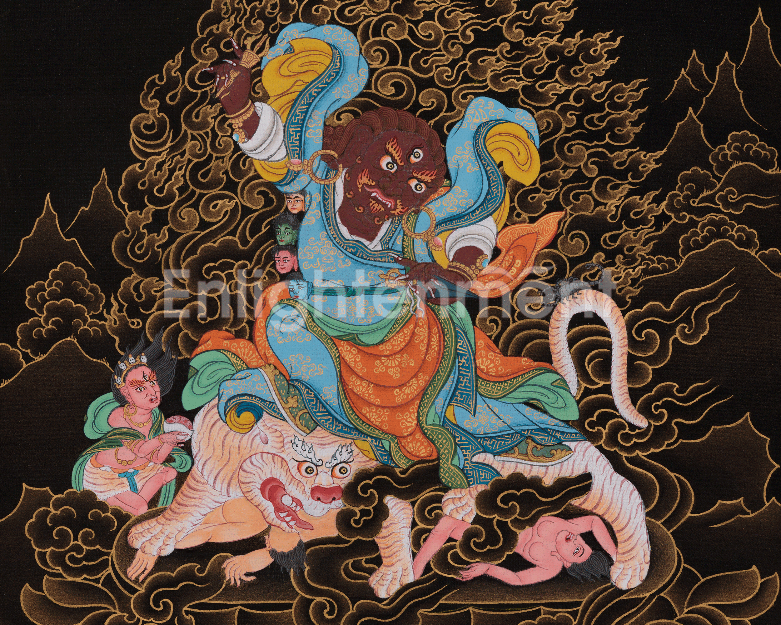 Tibetan Dorje Drollo Thangka | Wrathful Form of Guru Rinpoche | Vajrayana Deity