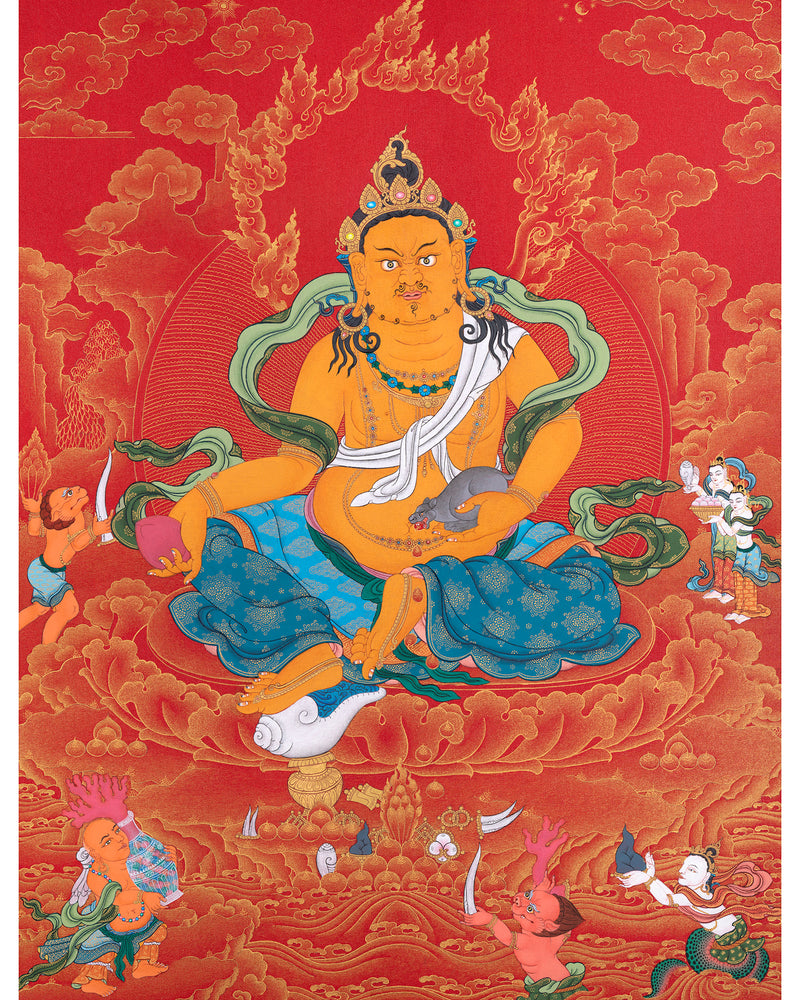 Dzambala Thangka | Buddhist Thangka Painting